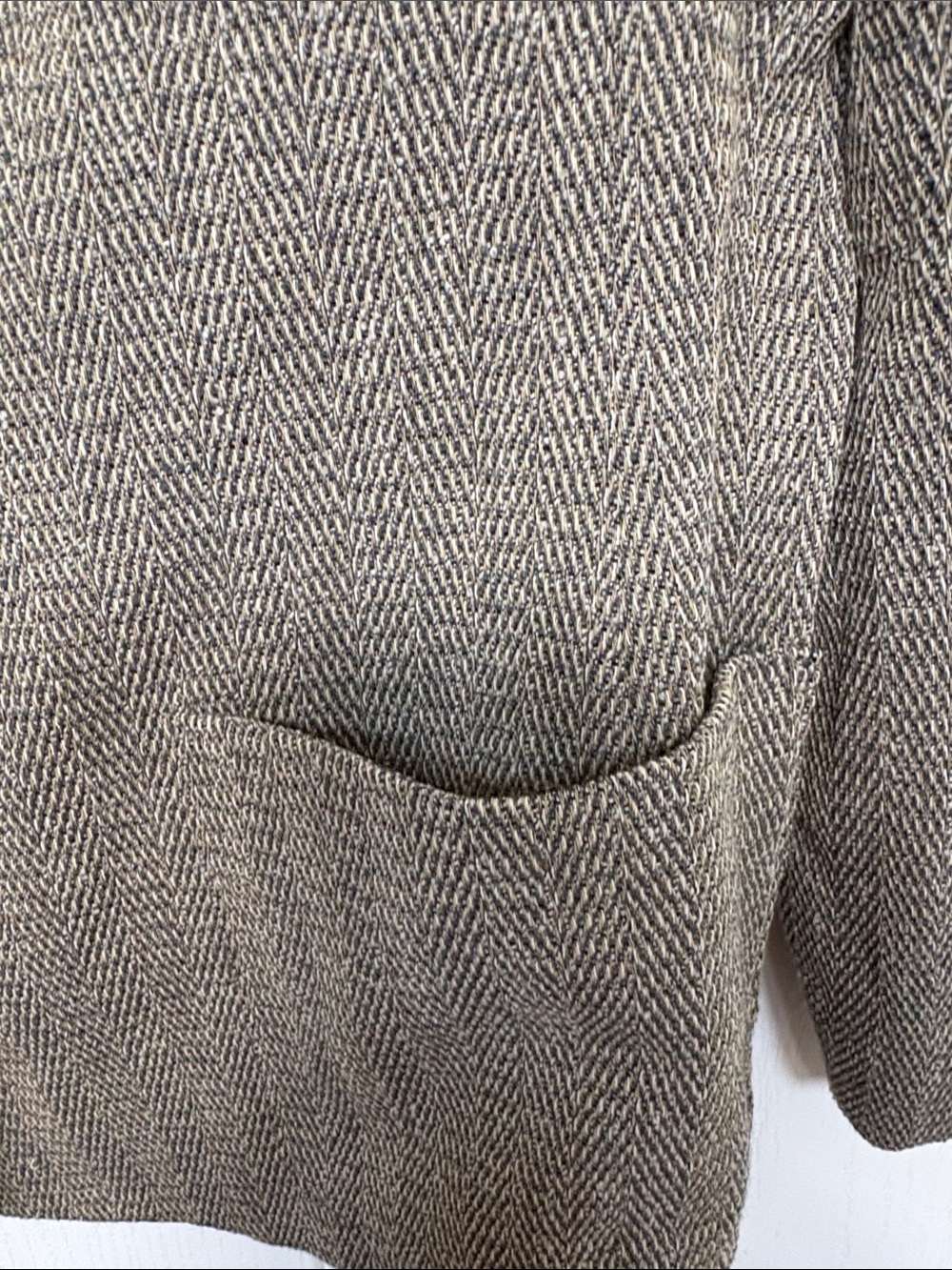 Rena Rowan Women's Taupe Herringbone Blazer Jacket - Picture 4 of 14